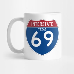 Texas funny road sign Mug